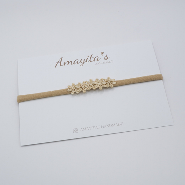 Bloemetjes beige klein