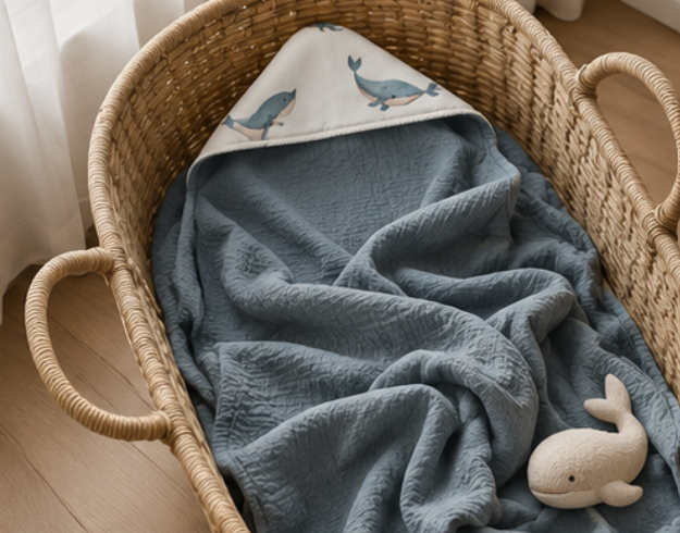 Omslagdoek Ocean Blue Whale