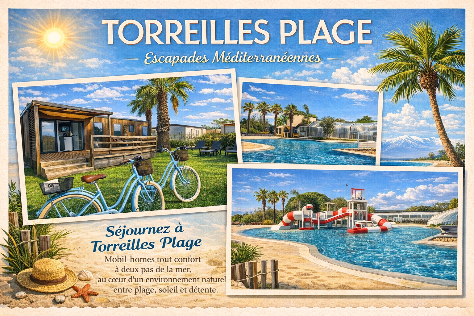 location mobil home camping 5 étoiles les dunes torreilles