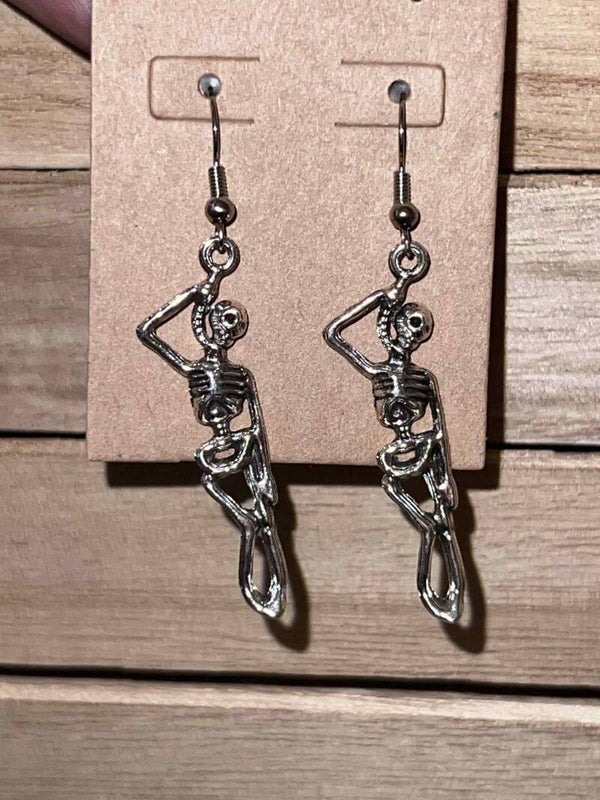 skeleton earrings
