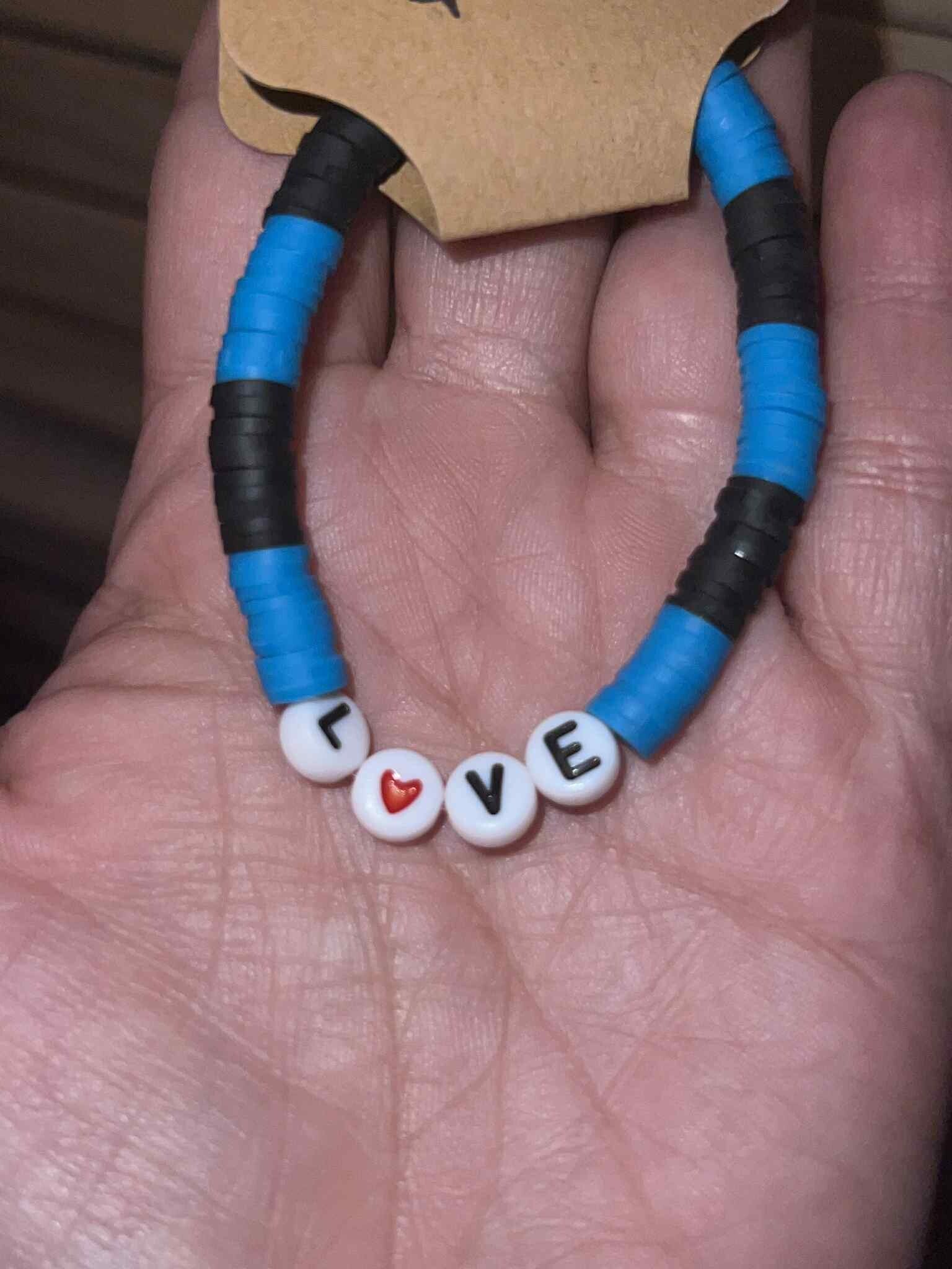 love beaded bracelet