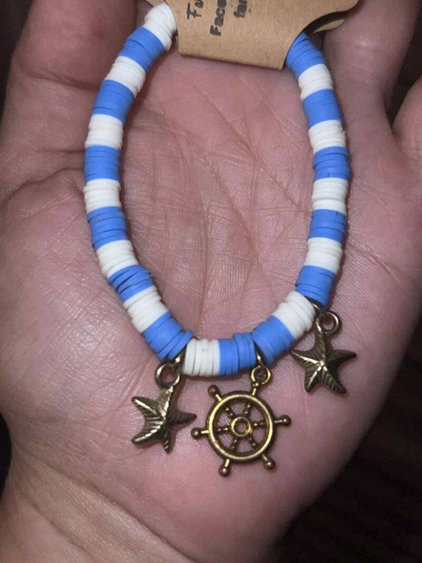 blue and white nautical bracelet