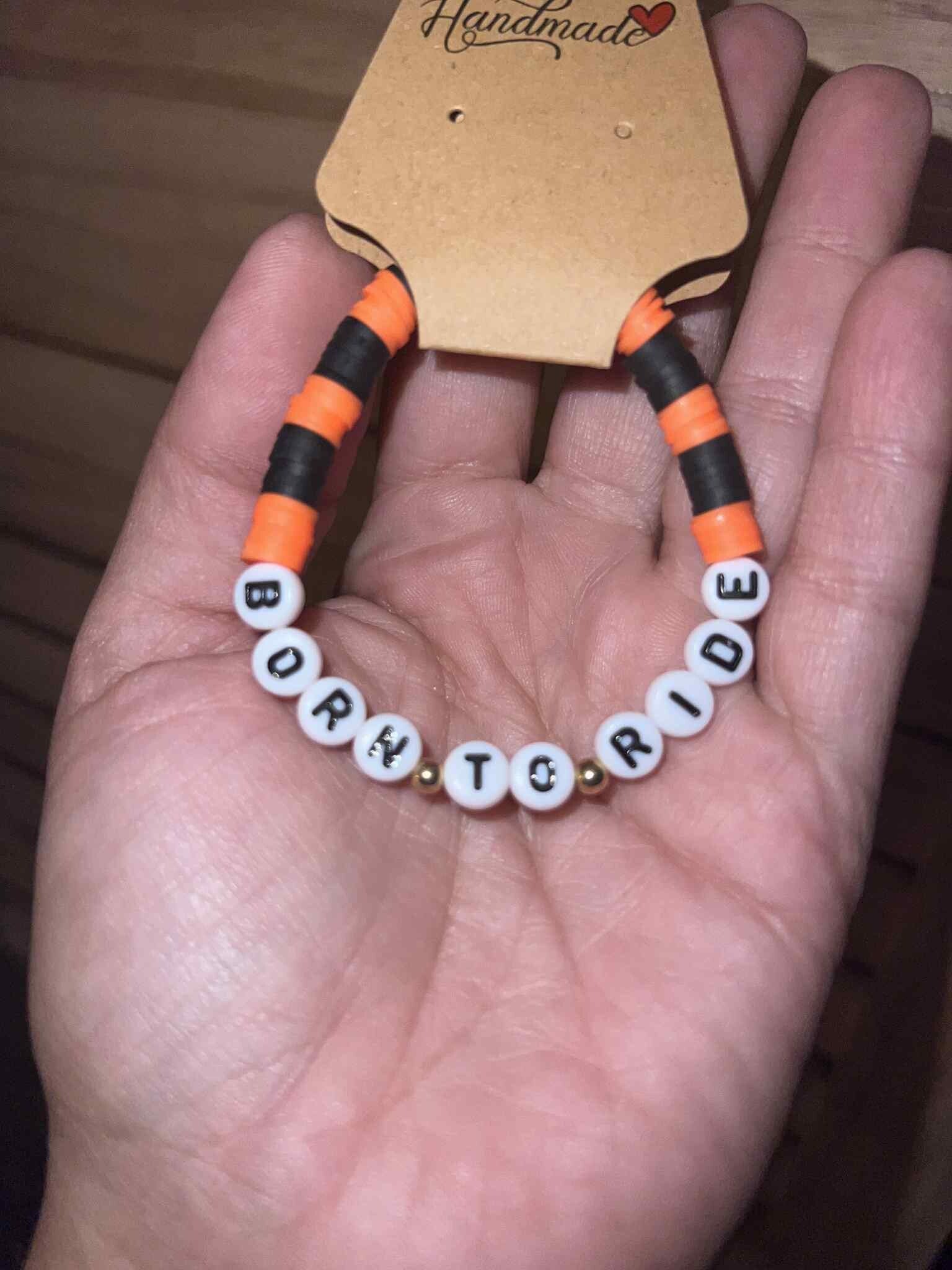 Born To Ride beaded bracelet