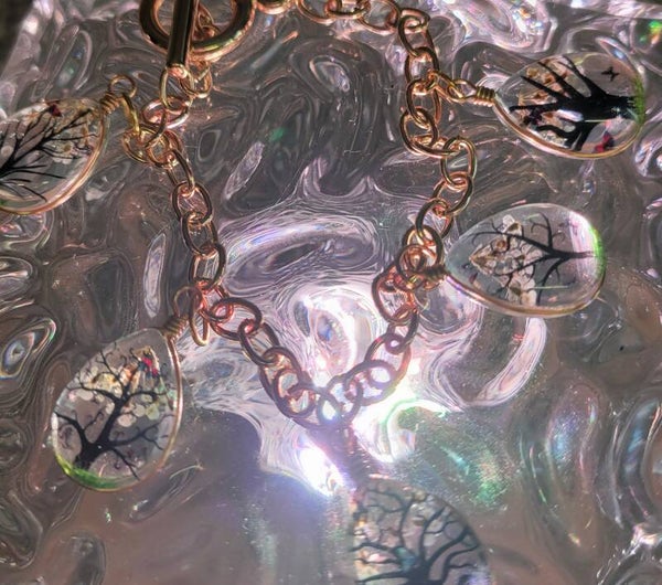 Tree & Butterfly  Charm bracelet