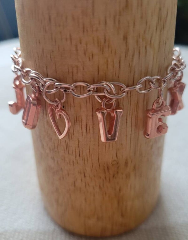 Romantic Love Key  to my heart charm bracelet