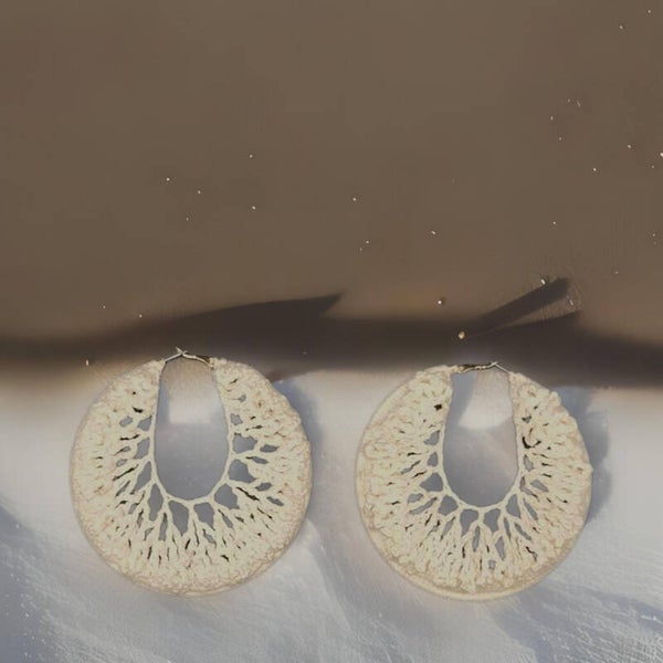 Grandes  boucles d'oreilles en crochet et acier inoxydable KORAY