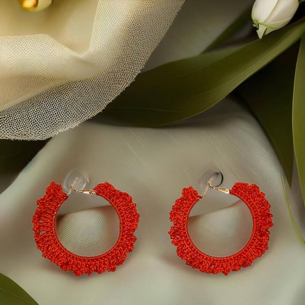 Boucles d'oreilles créoles en crochet et acier inoxydable SIKLÔN