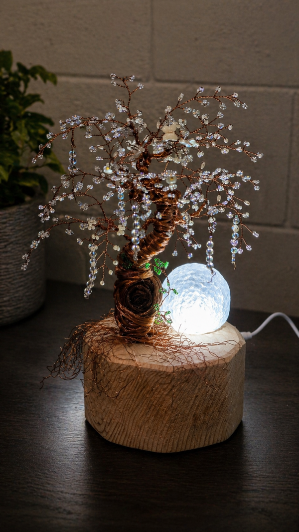Copper glass bead tree