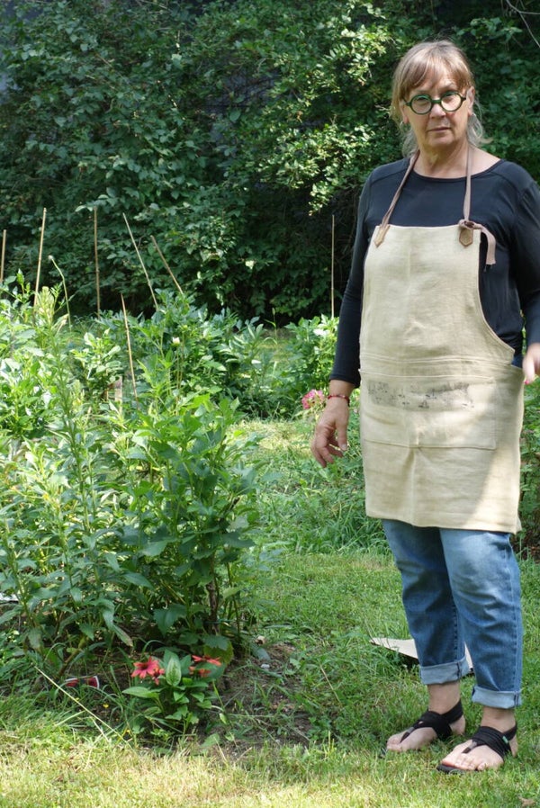 Tablier en lin court