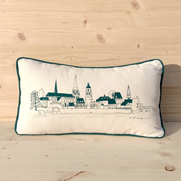Petit Coussin rectangle -Vendôme - Emeraude