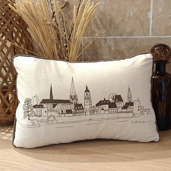 Grand Coussin rectangle  Vendôme Taupe