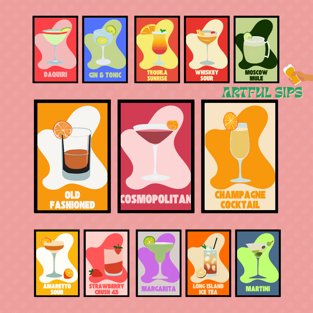 MEGA DEAL: Organic Cocktail Posters