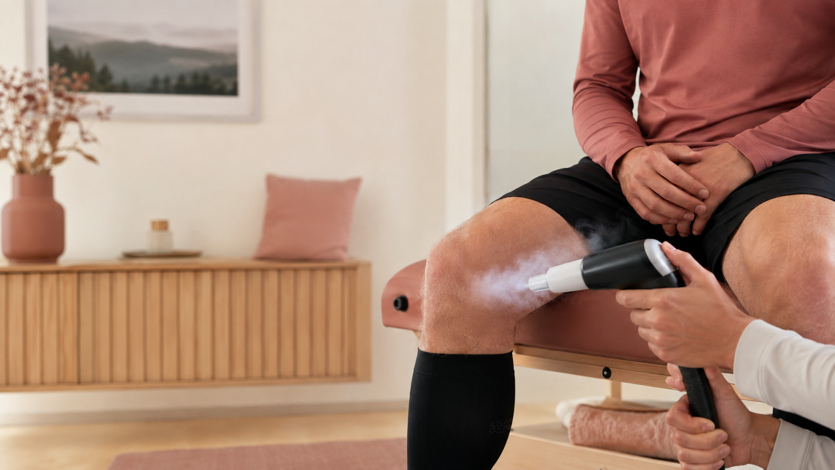 Application de cryothérapie localisée pour la récupération sportive