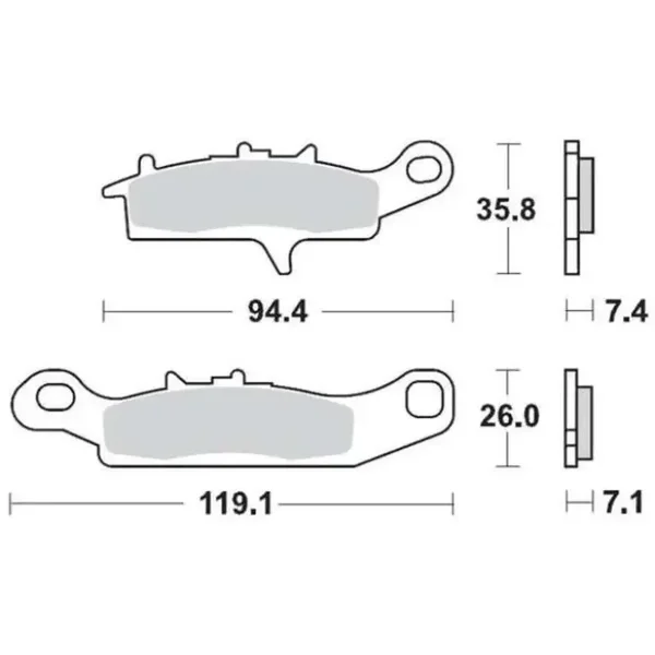 Bremsbeläge vorne links Kawasaki KFX 700