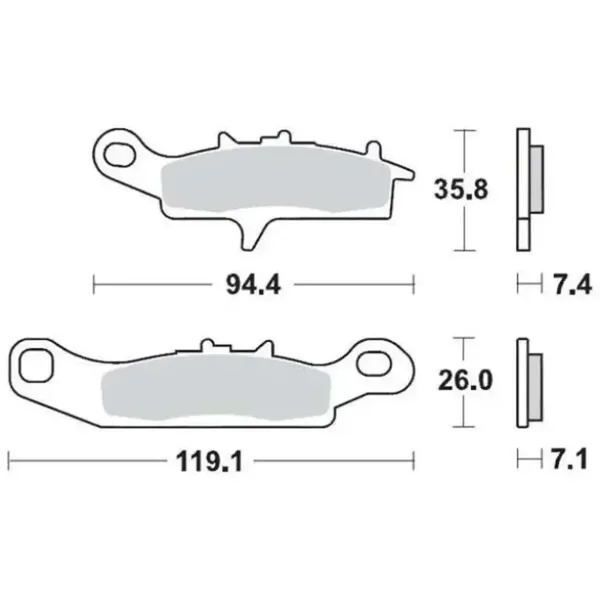 Bremsbeläge vorne rechts Kawasaki KFX 700