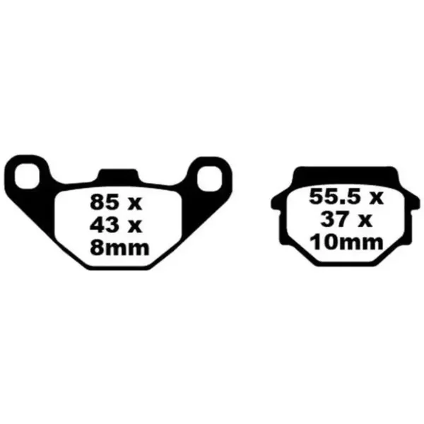 Bremsbelagsatz hinten Yamaha YFM 90 Raptor
