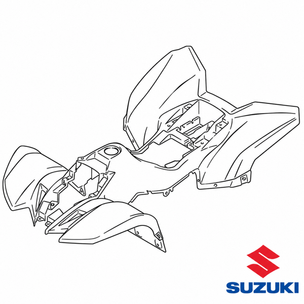 Original (OEM) Karosserieverkleidung weiß Suzuki LT-Z 50 Quadsport