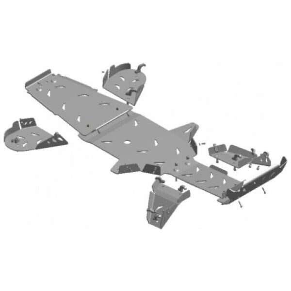 Kompletter Unterfahrschutzsatz Yamaha YFM 700 Grizzly