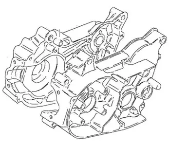 Kurbelgehäuse für Suzuki LT-50 QuadRunner