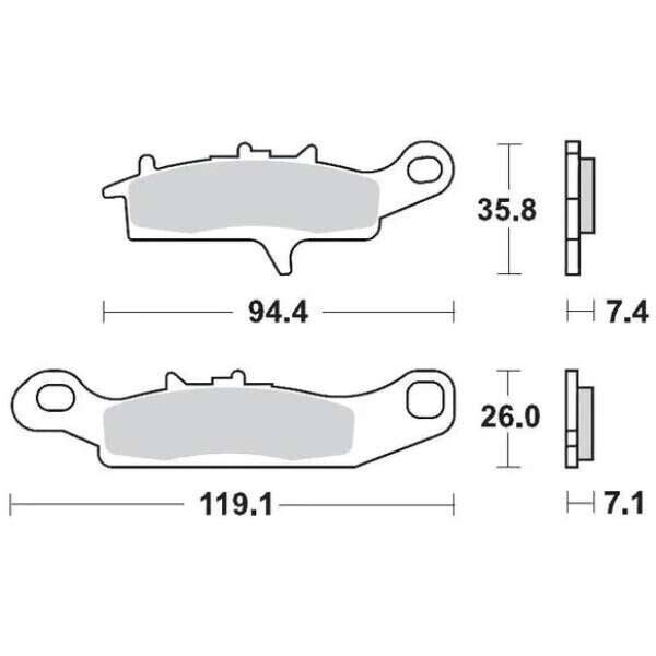 Bremsbeläge vorne links Kawasaki KFX 450 R