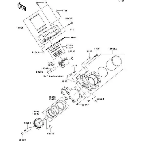 Originaler (OEM) Zylinder Kawasaki KFX 700