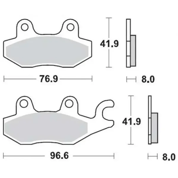 Vordere Bremsbeläge Satz links Yamaha YFZ 450