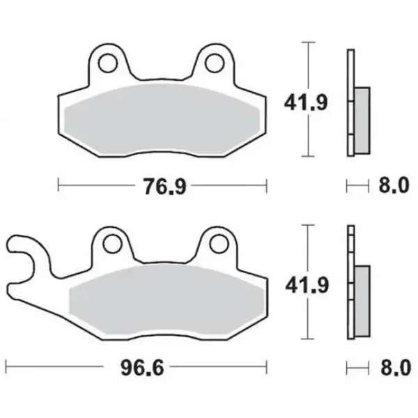 Vordere Bremsbeläge Satz rechts Yamaha YFZ 450