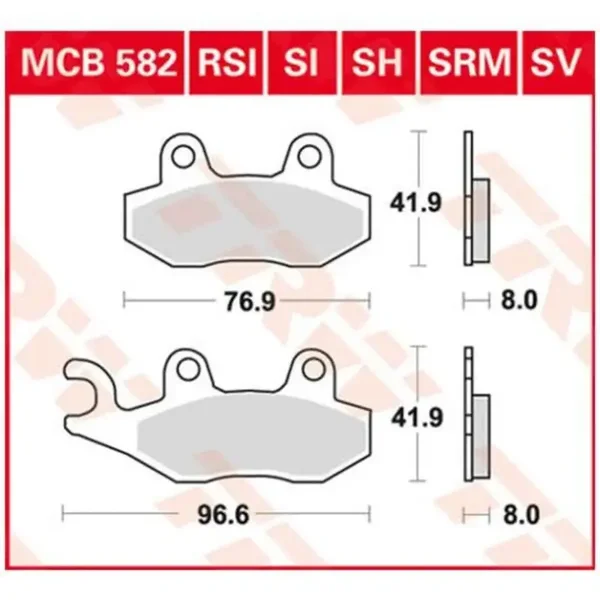 Vorderradbremsbelag Satz links Yamaha YFZ 450 R