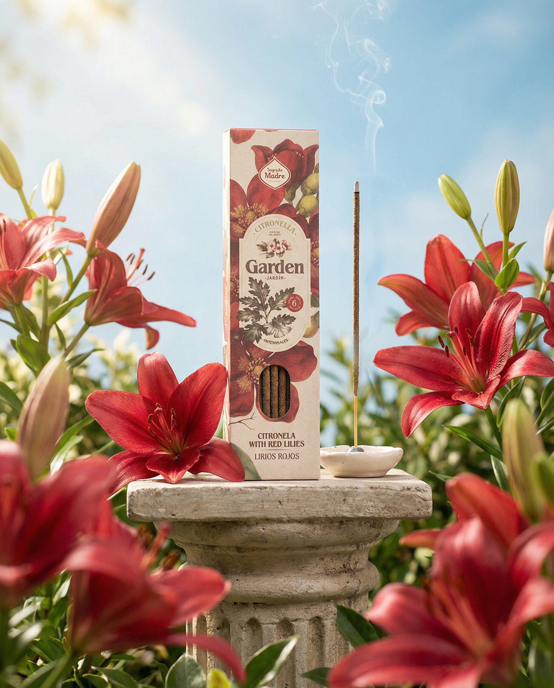 Wierook ‘Garden’. Citronella en Rode Lelie