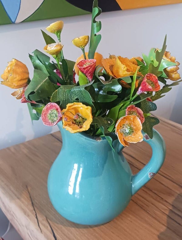Papier-maché - bloemen