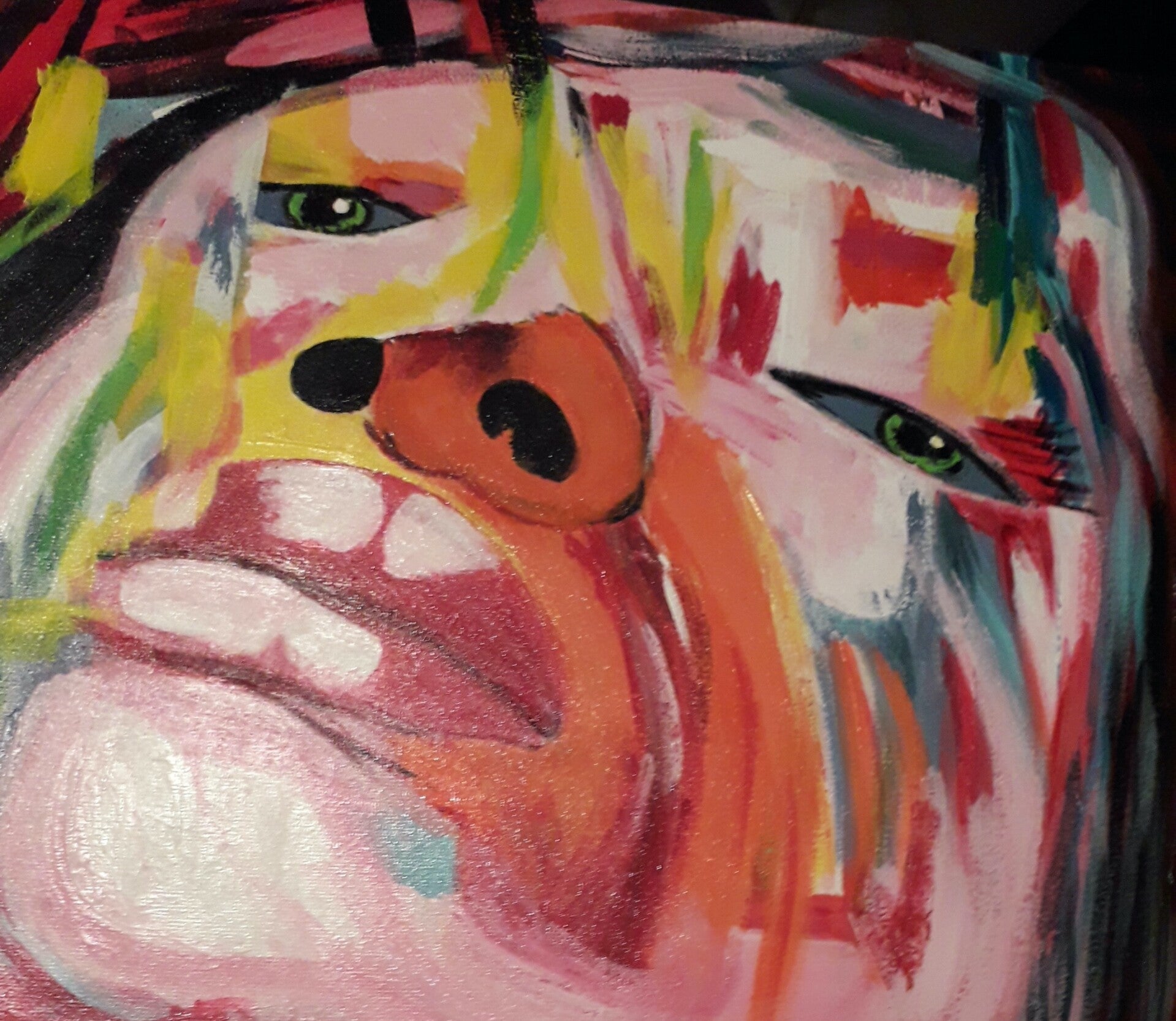 Schilderij - Kleurige Vrouw