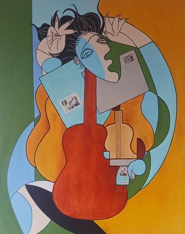 Schilderij - Ode aan Picasso