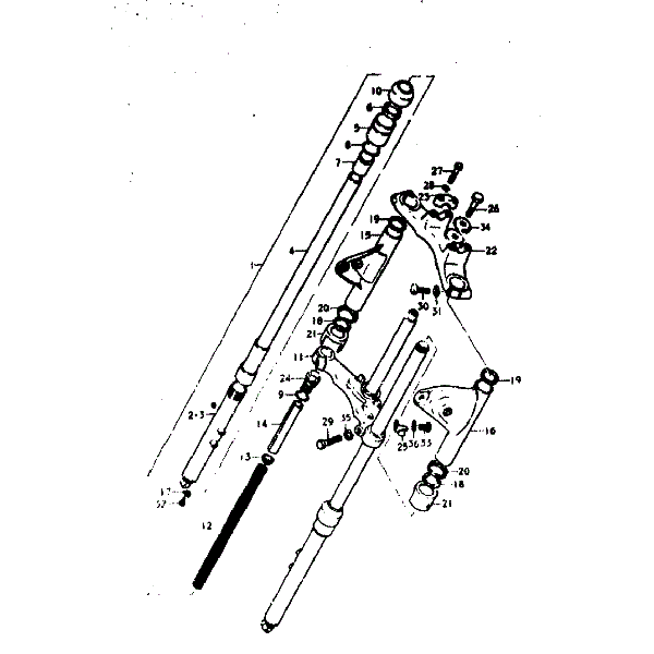 Suzuki Fork Inner Tubes - Voorvork Binnenpoot - RV125 - 51110-25210