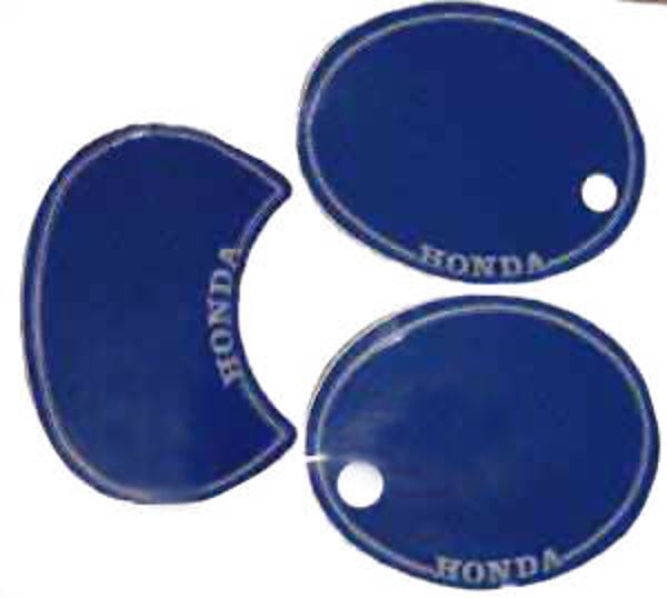 Honda Sticker Number Plate Set - MTX - Blue/White