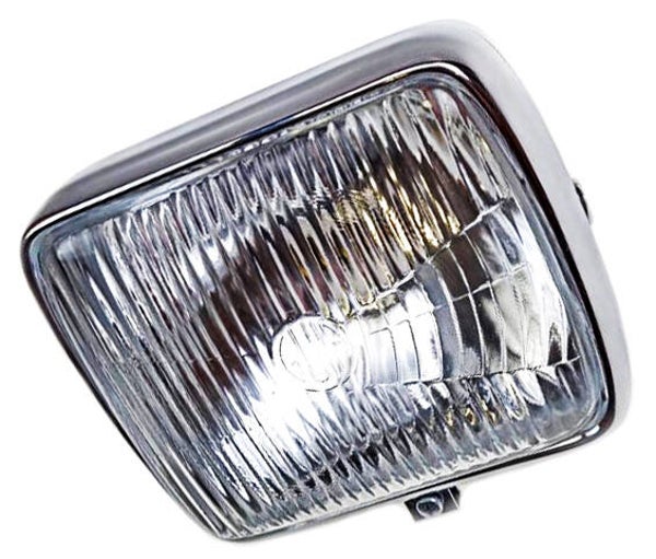 Headlight - Koplamp - Kreidler/Zundapp 1979- - Rechthoekig - Chrome*