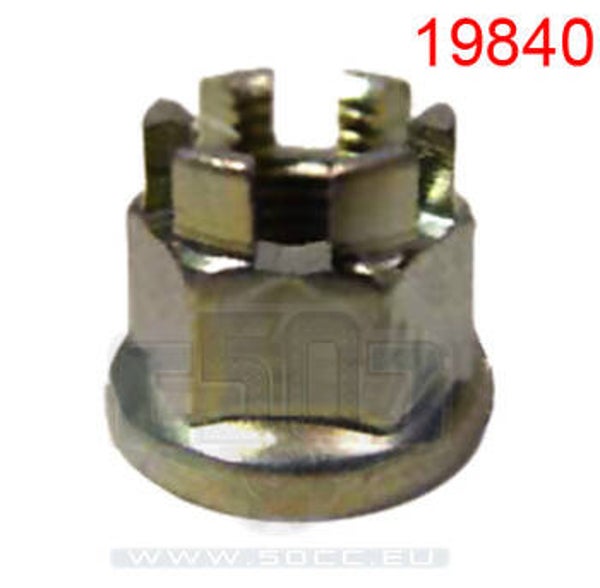 Nut - Moer - Kroonmoer - Kasteelmoer -  M12x1.25 - Honda Front / Rear Axle Nut .