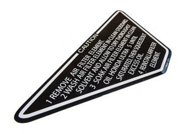 Honda Sticker Caution -  Filter - MB