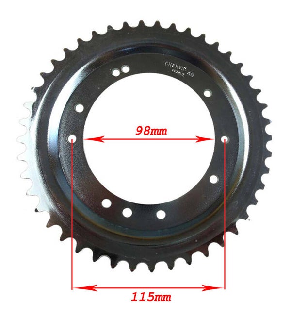 Puch Rear Sprocket - Achtertandwiel 45T -  Puch Z-One/Korado - GRIMECAa) **