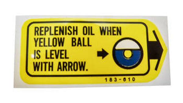 Honda Sticker Caution - Oil Level - MB / MT