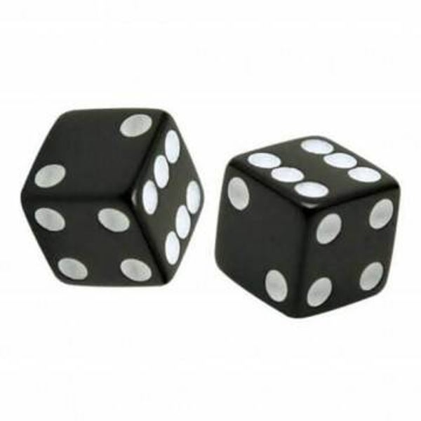 Ventieldopset Dice - Dobbelsteen - Black