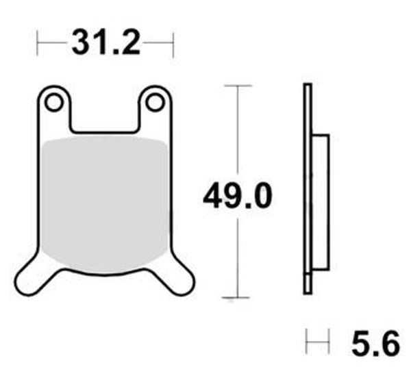 Zundapp Brake Pads / Remblok Set - KS50/KS80LC - 529/530
