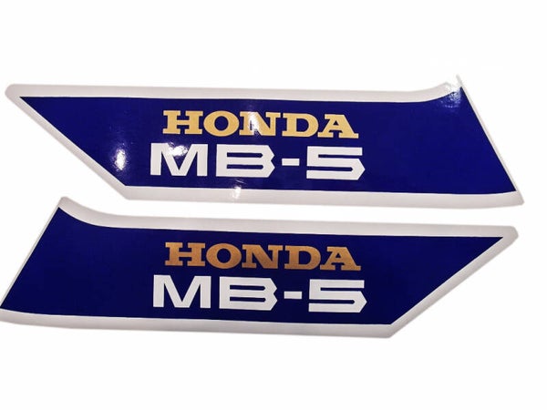 Honda Sticker Tank Set - MB - Blue/White/Gold - 1979-1983