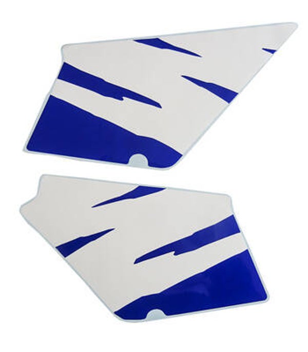 Honda Sticker Side Cover Set - White Blue - MT50 - 1988-1989