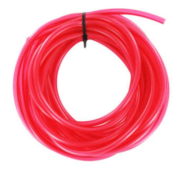 Fuel Hose - 4,5x7,5mm - 1 mtr - Red - Transparant