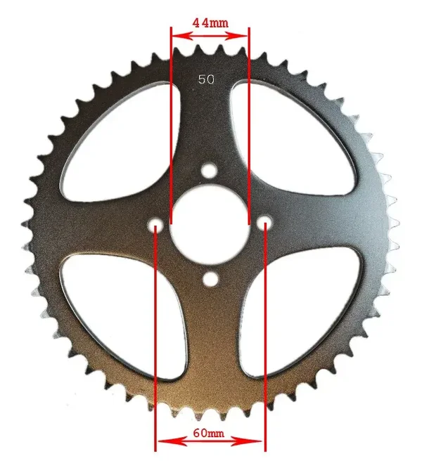 Yamaha Rear Sprocket - Achtertandwiel - DT50MX/FS1/RD/TY - 44mm