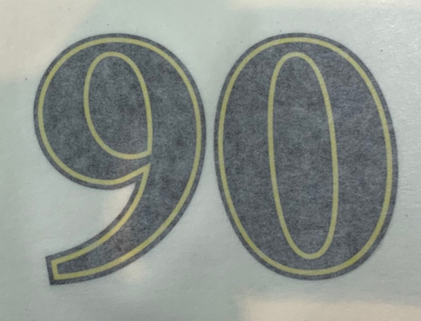 RV90 Sticker "90" Yellow/ Black