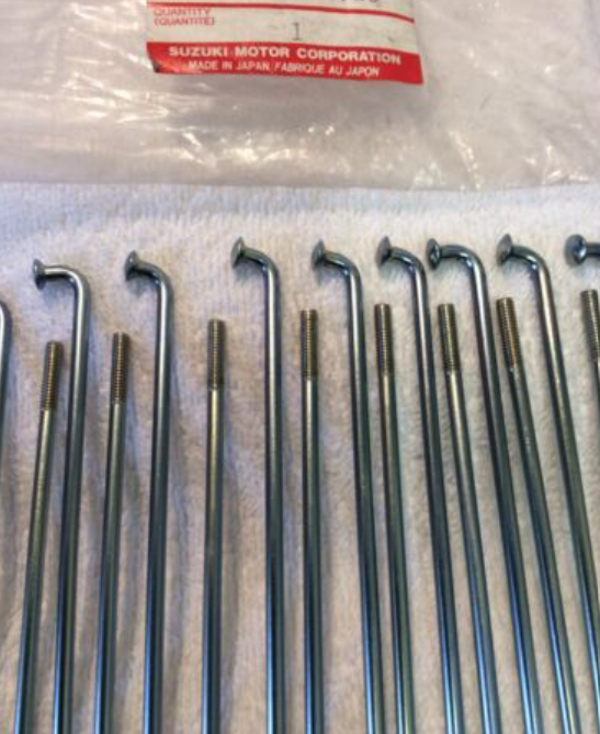 Spoke Set - Spakenset 162mm - Rear - Suzuki - A50/AC50/AS50/TS50 - 65300-03817