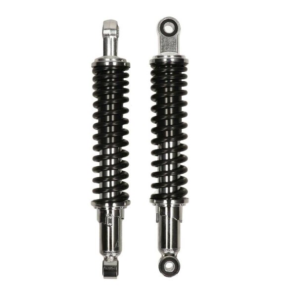 Honda / Suzuki Rear Shocks - Schokbreker Set - MDI - 310mm Chrome/Black - MB/MT - ZR50 - A-Quality
