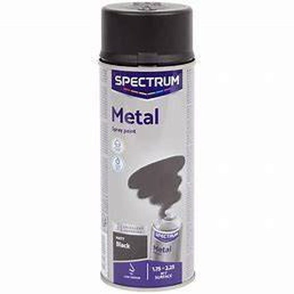 SPECTRUM Zwart Mat Metaal - 400ml - SPRAY
