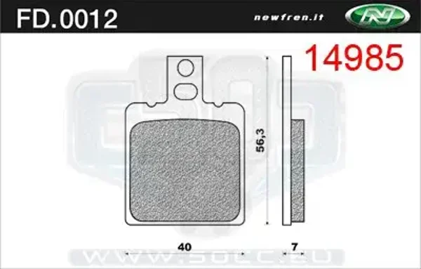 Zundapp Brake Pads / Remblok Set - KS50/KS80 - 529/530 - A-Quality